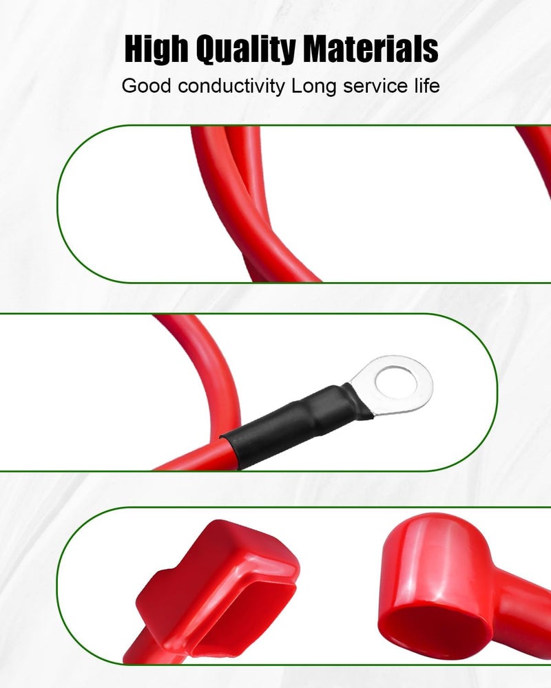 QAGGUM Lawn Mower Battery Cables Fit for Toro Timecutter 74360 74363 74365 74366 74370 74372 74373 74374 74375 74376 74380 74381 74391 74398 74399 Lawn Boy 81270 81271 Replace 110-6794 - Image 2